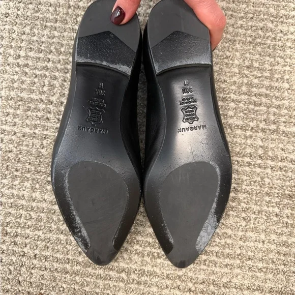 Margaux Black pointed toe Ballet Flats - Picture 3 of 5